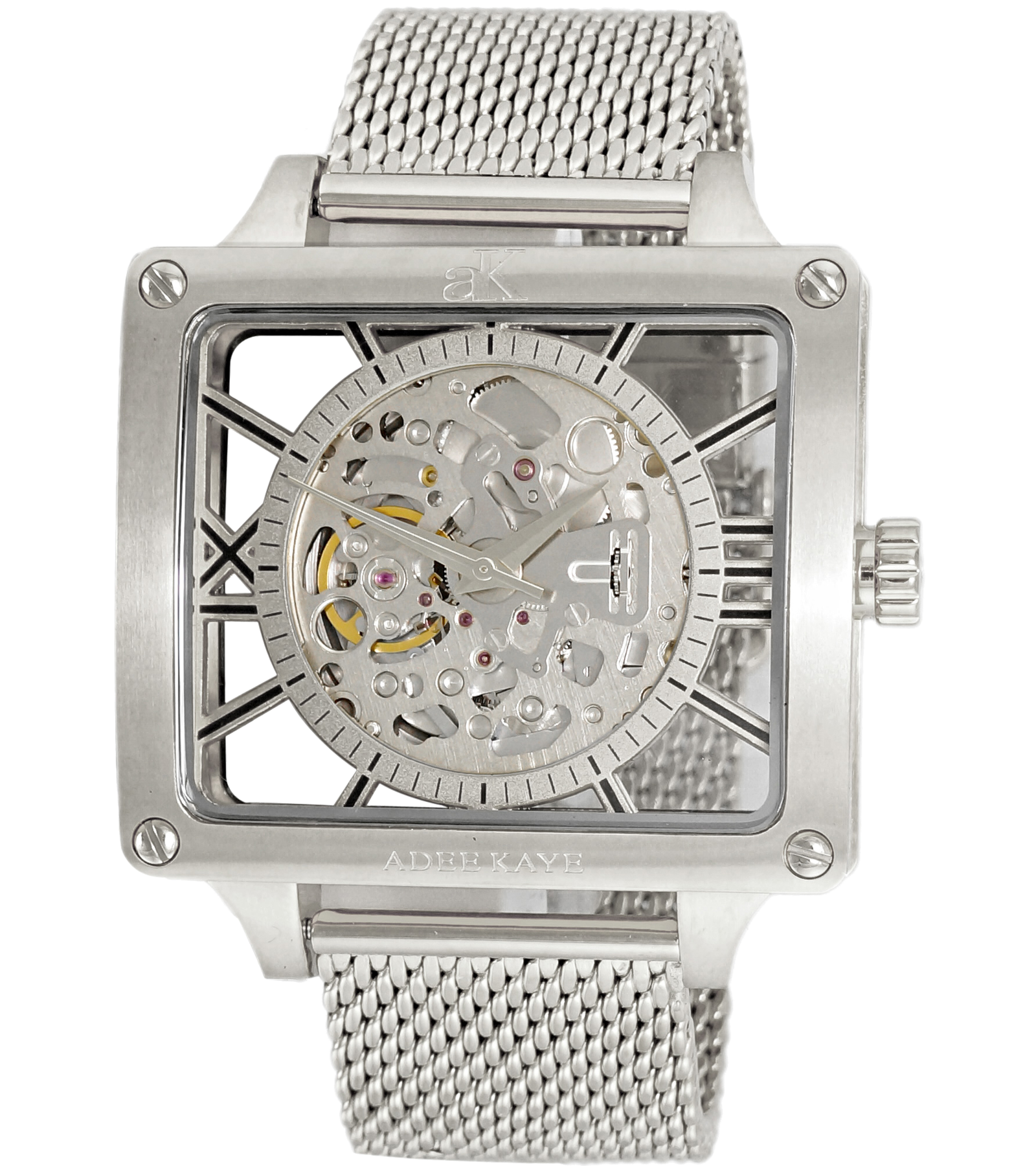 Harley square mechanical sale skeleton watch